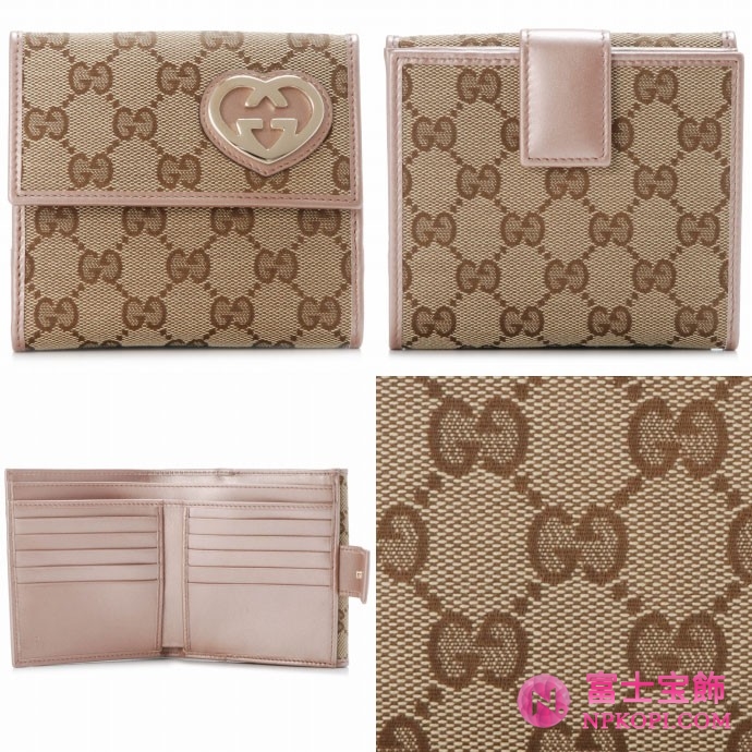 GUCCI/グッチ 2012年春夏新作 LOVELYハートシェープ2つ折り財布 245727 F4C2G 8594 